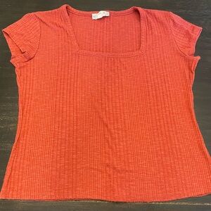 Short sleeve ribbed tee